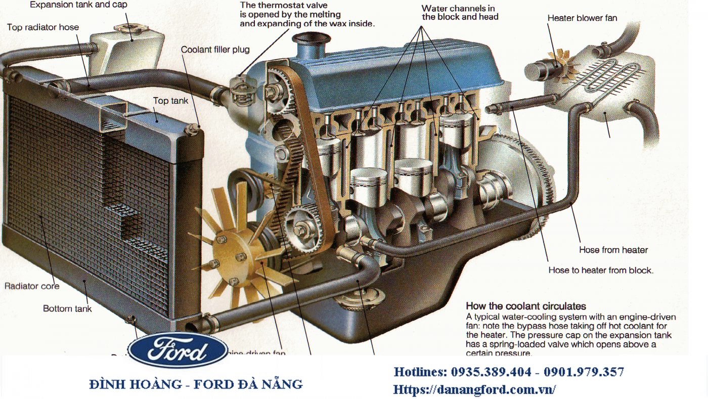 ford đà nẵng, Bắt lỗi thường gặp trên hệ thống làm mát xe hơi